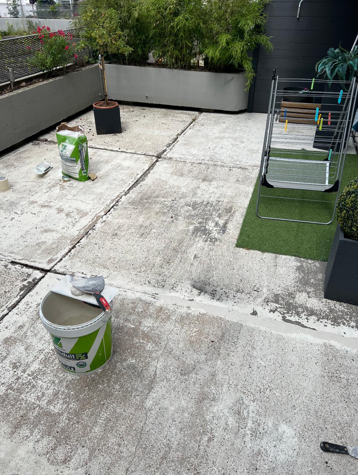 Sol extérieur rénové